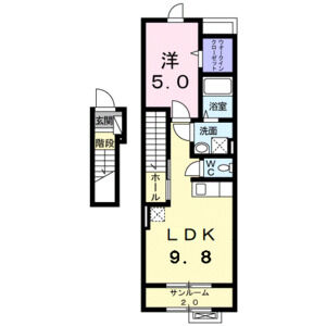1LDK 間取り図