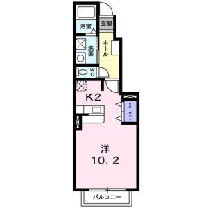 1K 間取り図