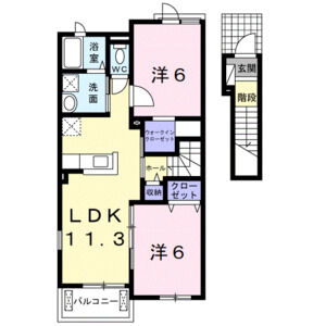 2LDK 間取り図