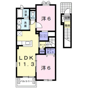 2LDK 間取り図