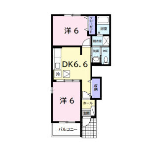 2DK 間取り図