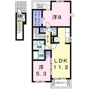 2LDK 間取り図