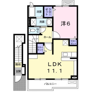 1LDK 間取り図