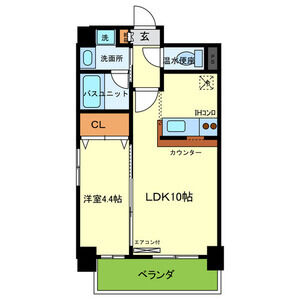 1LDK 間取り図