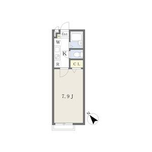 1K 間取り図