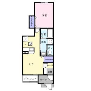 1LDK 間取り図