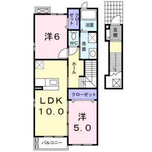 2LDK 間取り図
