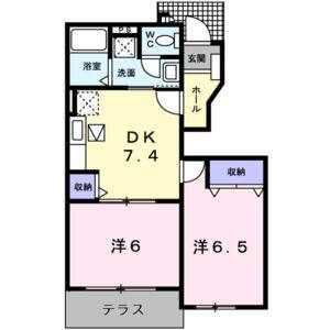 2DK 間取り図