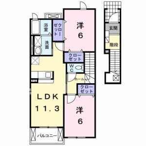 2LDK 間取り図