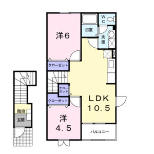 2LDK 間取り図