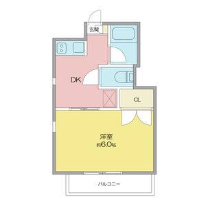 1DK 間取り図