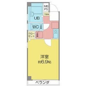 1K 間取り図