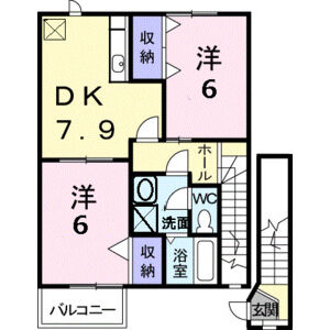 2DK 間取り図