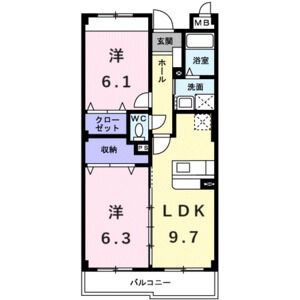 2LDK 間取り図