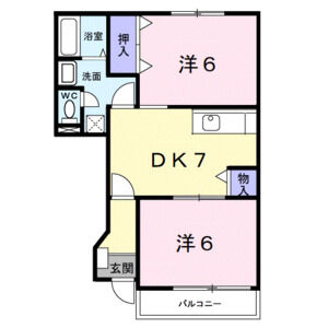 2DK 間取り図