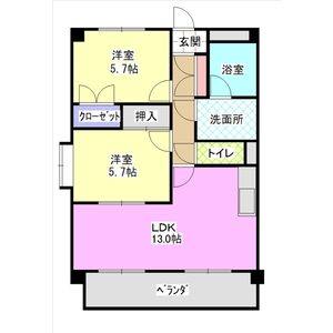 2LDK 間取り図