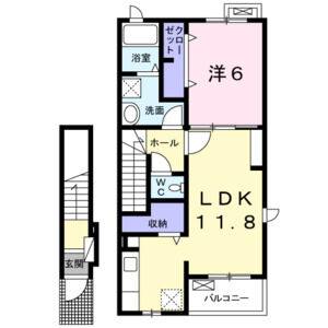 1LDK 間取り図