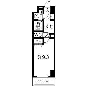 1K 間取り図