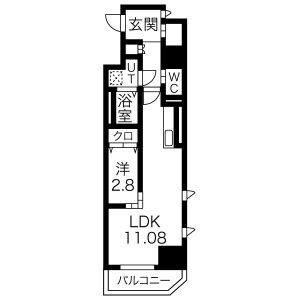 1LDK 間取り図