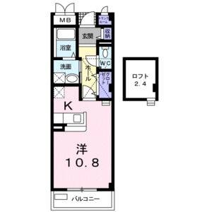 1K 間取り図