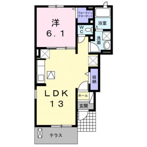 1LDK 間取り図