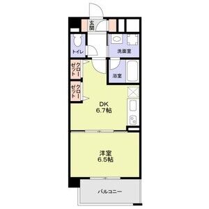 1DK 間取り図