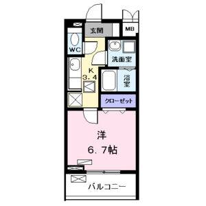 1K 間取り図