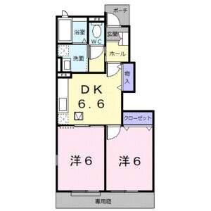 2DK 間取り図