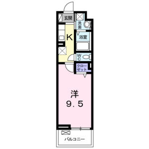 1K 間取り図