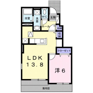 1LDK 間取り図