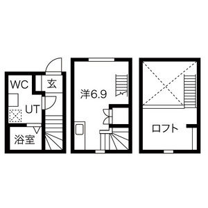 1K 間取り図