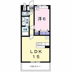 1LDK 間取り図