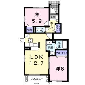 2LDK 間取り図