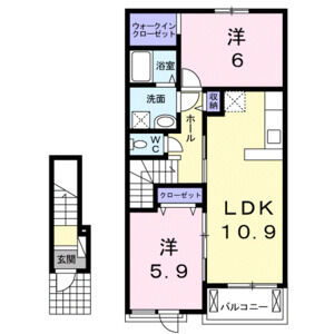 2LDK 間取り図