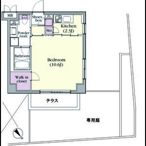 1K 間取り図