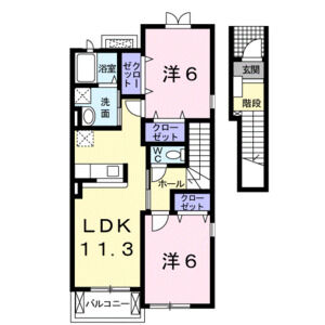 2LDK 間取り図