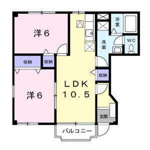 2LDK 間取り図