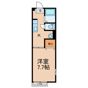 1K 間取り図
