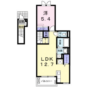 1LDK 間取り図