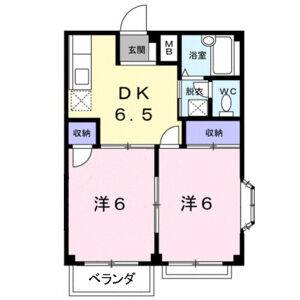 2DK 間取り図