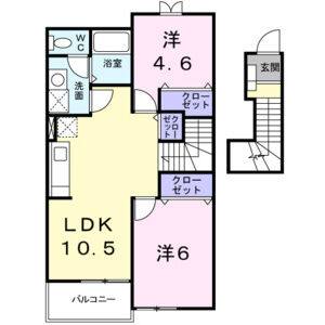 2LDK 間取り図