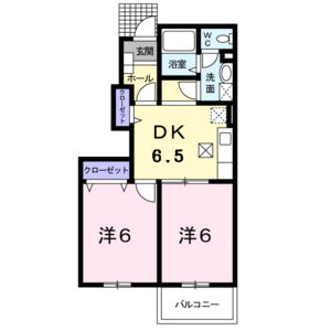 2DK 間取り図