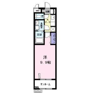 1K 間取り図