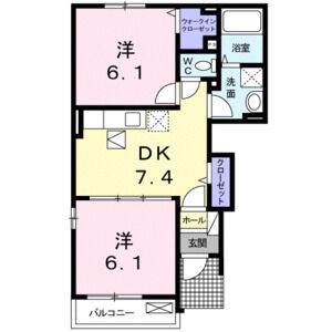 2DK 間取り図