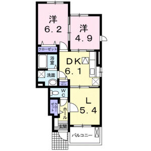 2LDK 間取り図