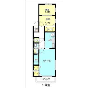 2DK 間取り図