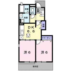 2DK 間取り図