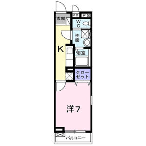 1K 間取り図
