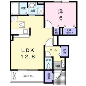 1LDK 間取り図