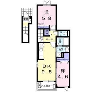2DK 間取り図